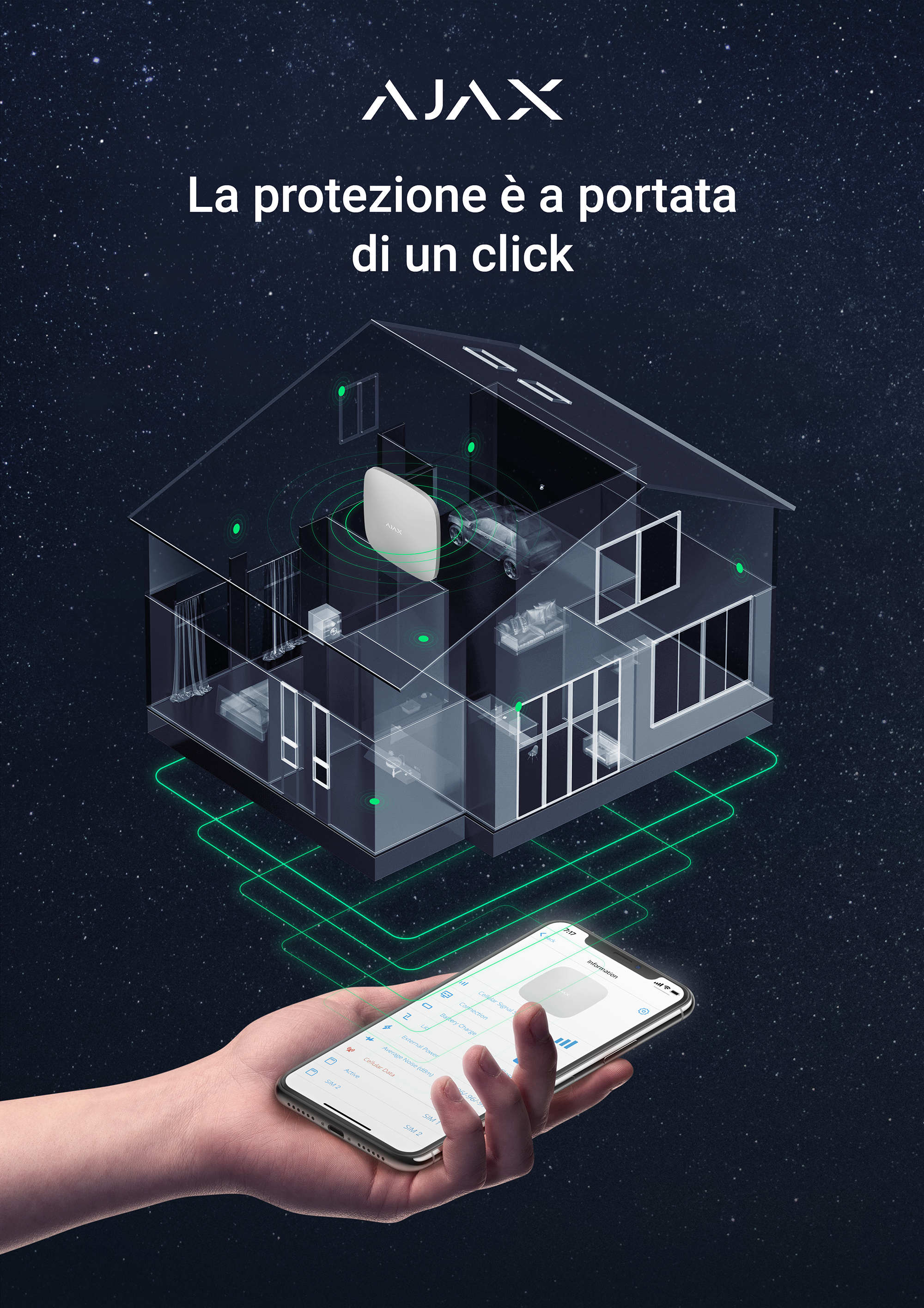 Gestione impianto antifurto AJAX tramite smartphone